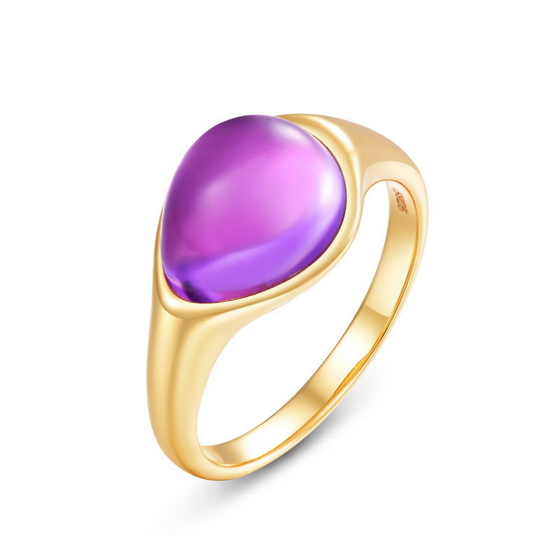 Transfronterizo exclusivamente para anillo de plata S925 de estilo europeo y americano, caramelo de color de alta calidad, personalidad de lujo ligera, joyería de mano de tendencia al por mayor