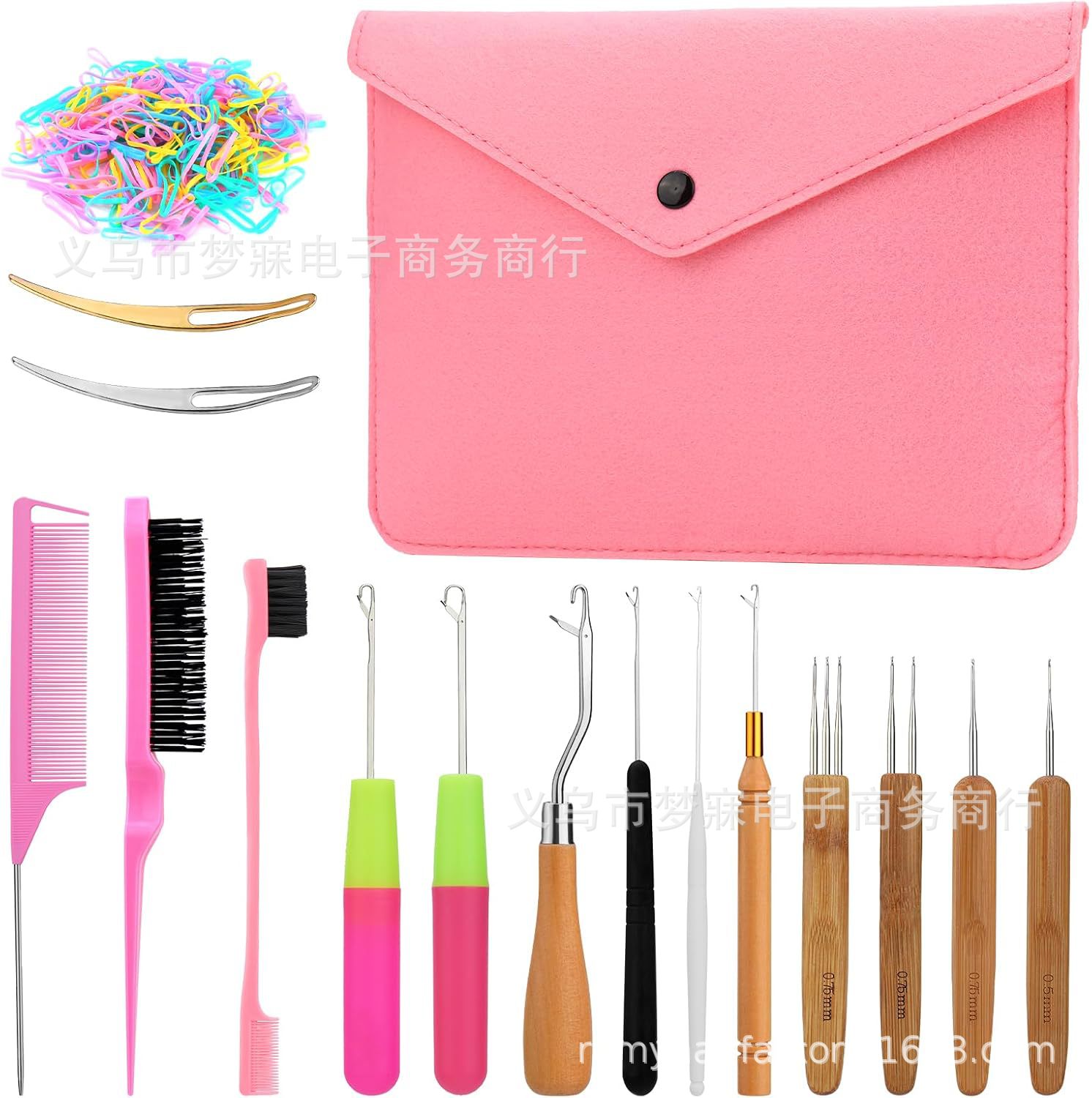 钩针套装手工 多款DIY编织工具钩针全套毛衣针针织软柄钩针木钩针