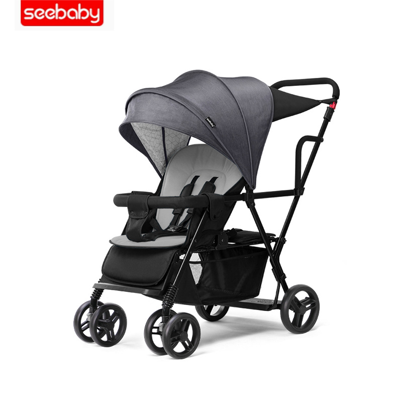 Seebaby Stroller for Two Children, Foldable Travel Essential, Baby Stroller, Children's Stroller, Bb Stroller