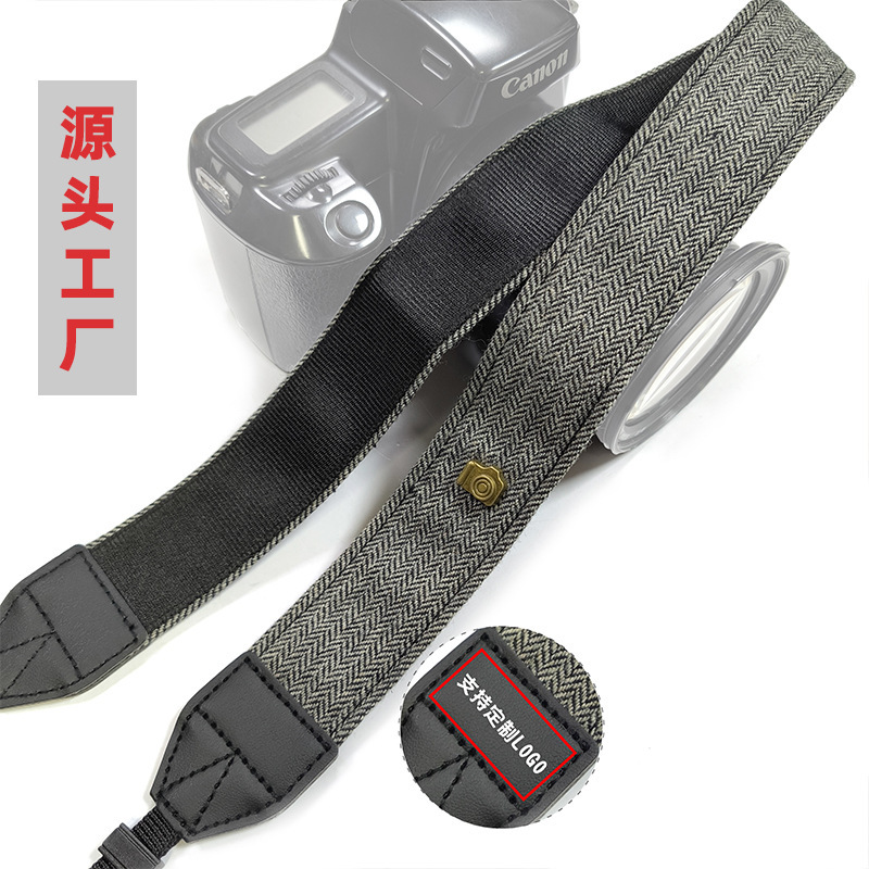 Cotton Camera Strap, Slr Camera Shoulder Strap, Retro Decompression Photography Strap, Neck-Hanging Extended Herringbone Pattern Camera Strap Cotton Camera Strap, Slr Camera Shoulder Strap, Retro Decompression Photography Strap, Neck-Hanging Extended Herringbone Pattern Camera Strap