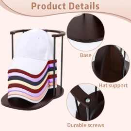 木铁置物架桌面帽子收纳架衣帽间棒球帽收纳整理架帽子陈列木架