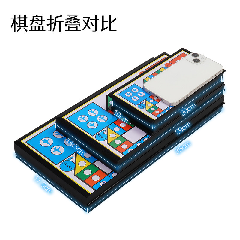 Ajedrez Volador con Muñecas Magnéticas, Tablero de Ajedrez Plegable, Juguete Portátil para Niños Pequeños, Estudiantes y Actividades entre Padres e Hijos