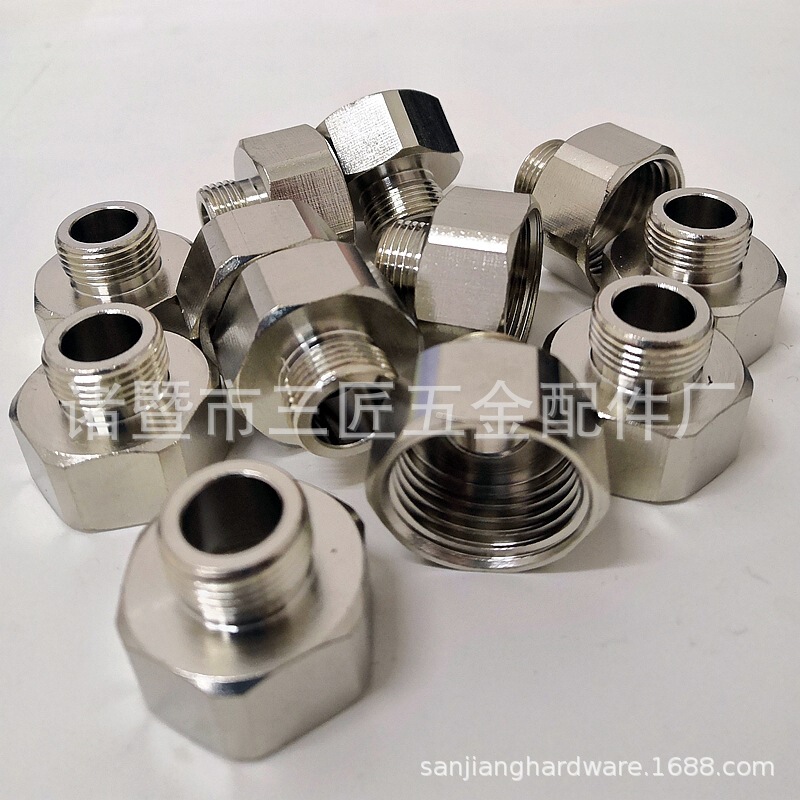 Faucet water inlet pipe Copper Adapter 3/8 US gauge European standard 9/16 thread 1/2 braided pipe thread adapter