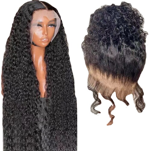 Front lace wig European and American popular women's natural African curly wig corn perm lace headgear