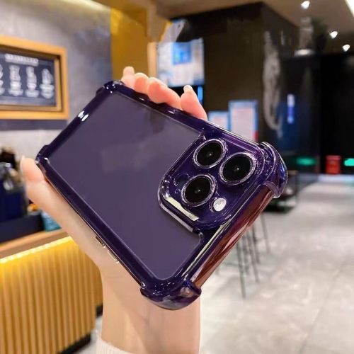 Funda para iPhone 17 Pro Max, funda anticaídas de cuatro esquinas para Apple 11, funda a prueba de golpes con botones galvanizados.