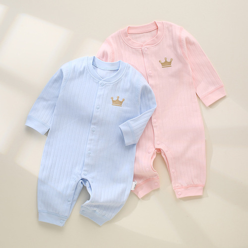 Baby jumpsuit spring and autumn boneless newborn clothes pure cotton a baby underwear pajamas jumpsuit crawling suit