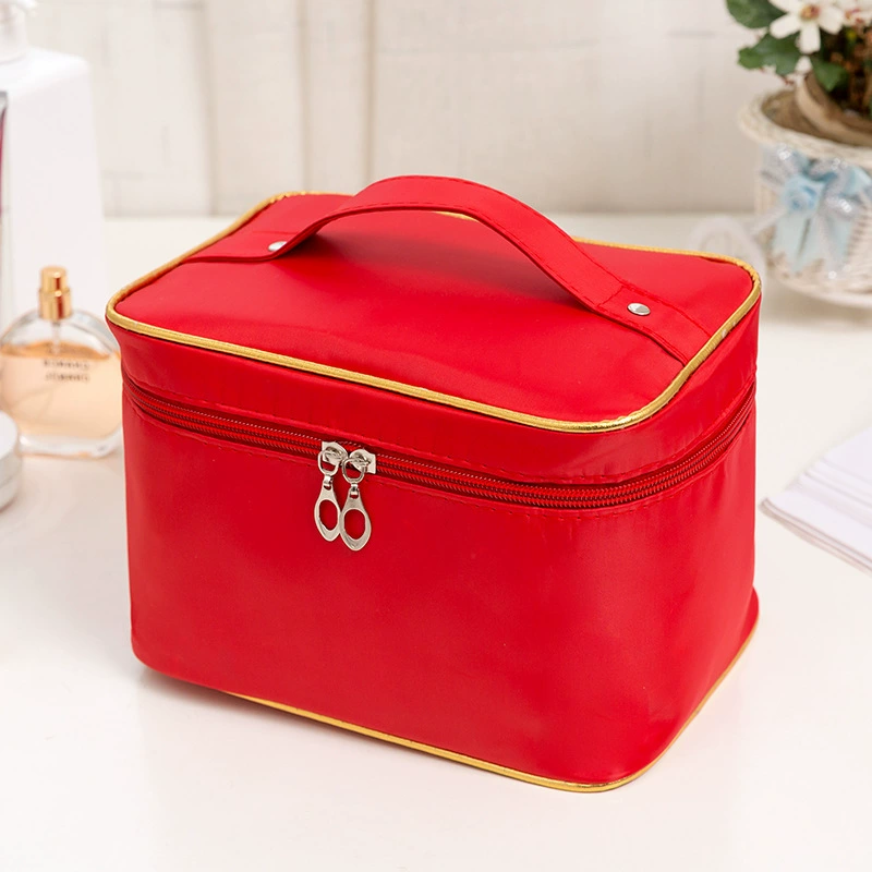 Ёмкий складной косметичник, портативный organizer purse; цвета: Черный Розовый, Синий Розовый, Розовый Розовый