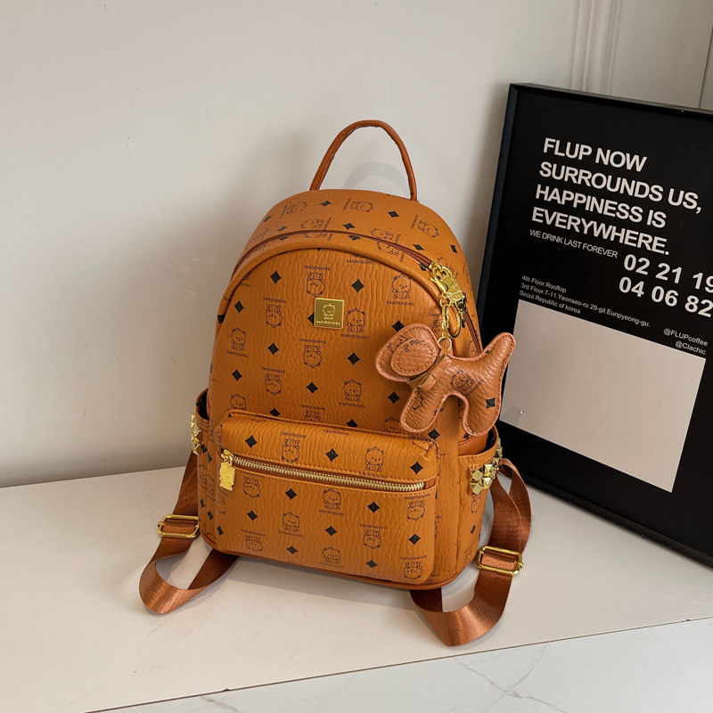 2025 nueva mochila de gran capacidad para mujeres caricaturas lindas osos mochila de mujer impresión de estilo coreano mochila de moda