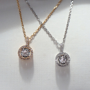 Cultivated Diamond HPHT18K gold windmill diamond pendant necklace artificial diamond CVD synthetic naked Diamond