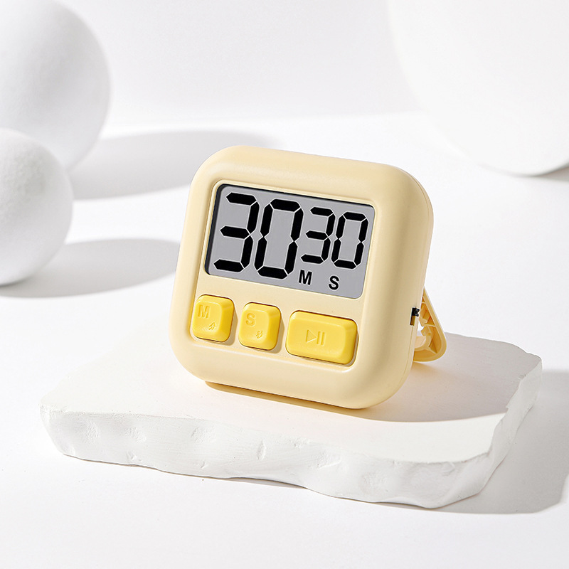 작은 각설탕 학생용 타이머 노란색 199