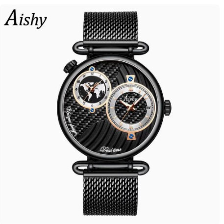 Factory Direct Sales of Business Men's Dual Time Zone Watches, High-End Waterproof Wristwatches, Foreign Trade Tiktok Hot-Selling Watch Supply Factory Direct Sales of Business Men's Dual Time Zone Watches, High-End Waterproof Wristwatches, Foreign Trade Tiktok Hot-Selling Watch Supply