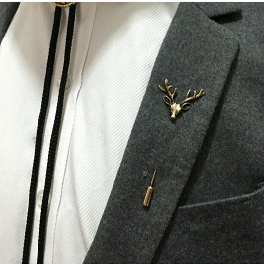 Vintage hertshoofd broche voor heren retro reversspeld voor colbert_voghion.com