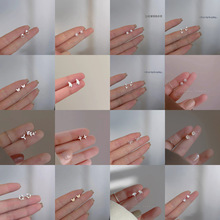 网红爆款小众耳钉女珍珠爱心耳骨钉简约耳饰时尚小巧设计感耳环