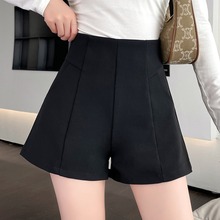 夏季2024年新款黑色阔腿西装短裤女显瘦百搭高腰外穿休闲打底靴裤