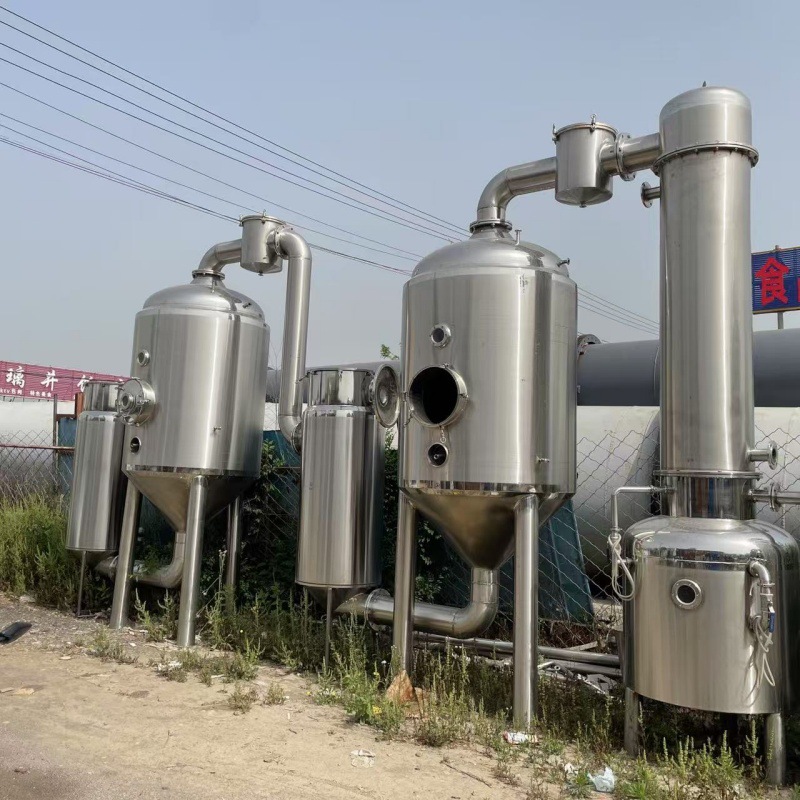 出售二手降膜浓缩蒸发器 五效60吨蒸发器 食品浓缩蒸发器