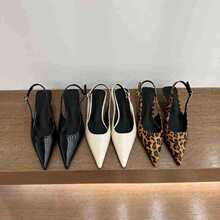 法式高跟鞋女气质包头凉鞋2025新款春夏季细跟尖头小跟单鞋