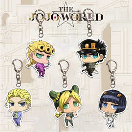 新款动漫jojo的奇妙冒险周边乔鲁诺玩偶品 亚克力钥匙扣 挂件周边