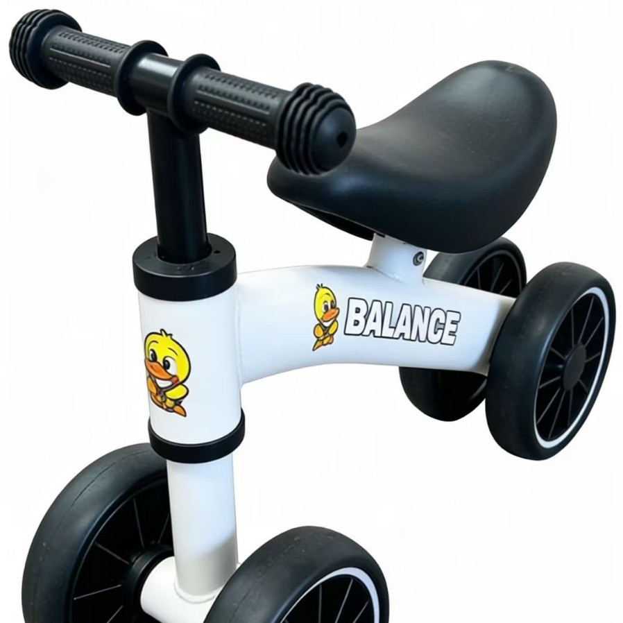 Coche de Equilibrio Infantil sin Pedales de Acero al Carbono de 4 Ruedas para Niños de 4 a 6 Años