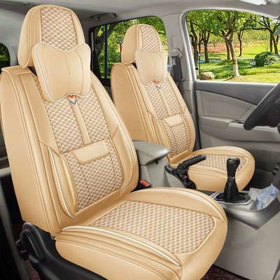 Seasons 360-Degree Summer All-Inclusive Seven-Seater — Seat cushion, seat cover - main-and-co-pilot-2-seater-warm-rice-luxury-version