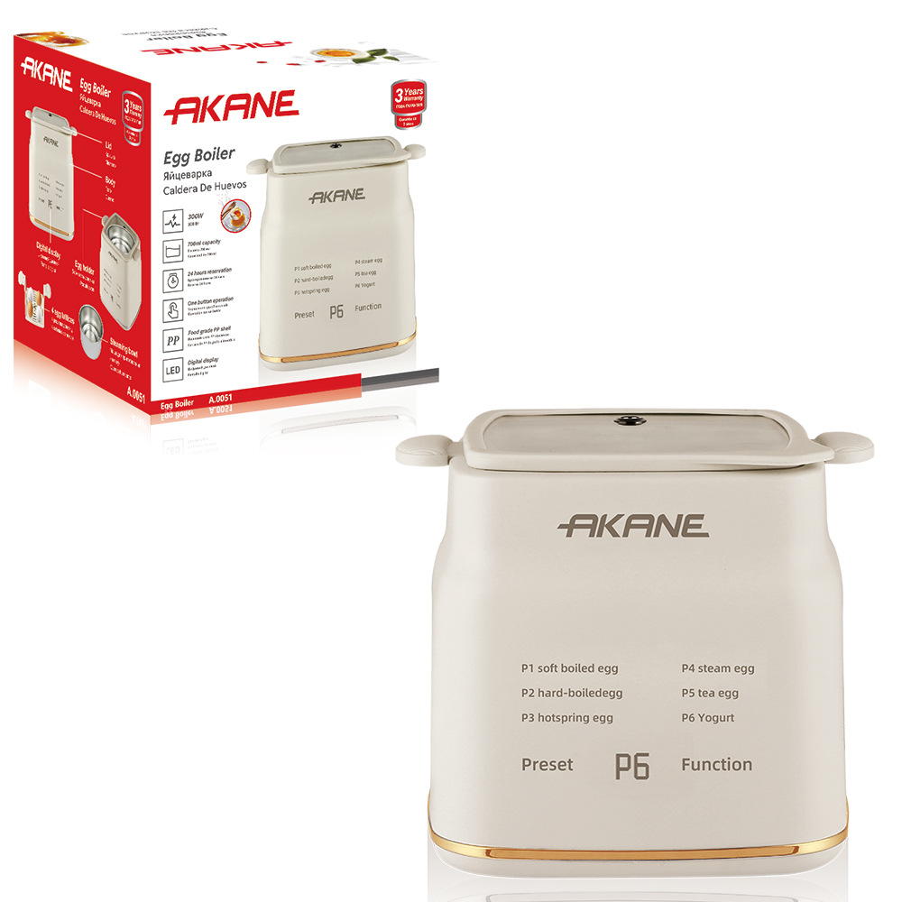 Multifunctional Small Intelligent Reservation Power-off Egg Cooker Steamed Egg Dormitory BreakfastAKANE European Rules Household_voghion.com