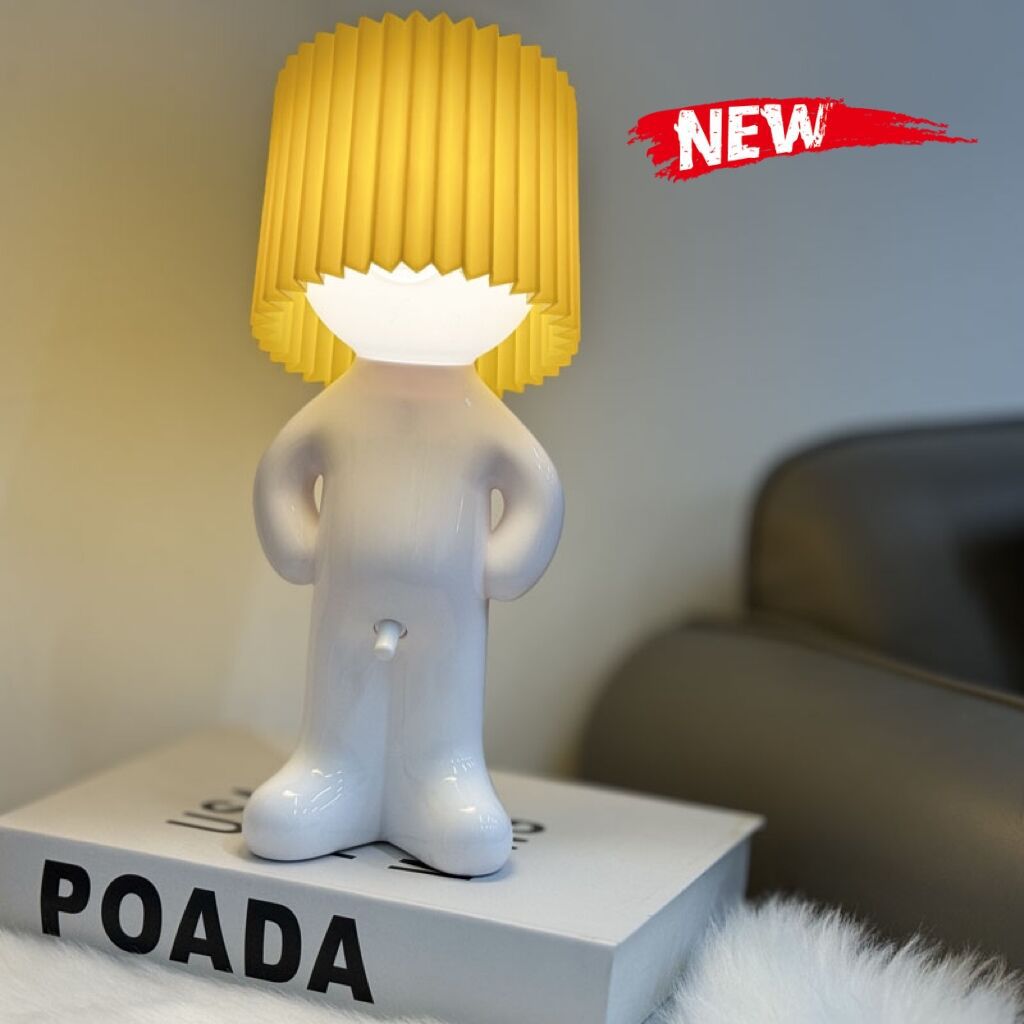 Shy Boy Night Light With Two-level Brightness Bedside Lamp_voghion.com