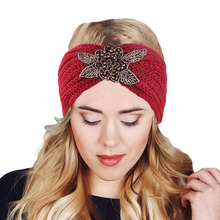 手工毛线头带束发带 厂家直销 亚马逊热卖保暖头套跨境JDF-239A