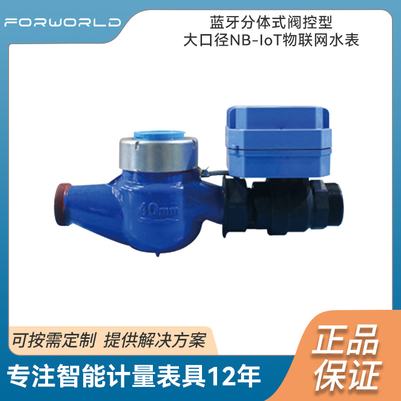 蓝牙分体式阀控型大口径NB-IoT物联网水表旋翼式湿式防水液晶常显