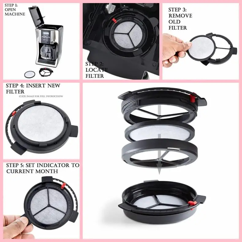 12 Unids Mr. Coffee machine bolsa de carbón activado no tejido elemento de filtro de cáscara de coco Placa de filtro de agua de carbón de repuesto