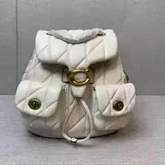 Kou Jia New Tabby Backpack Vintage Lambskin Chain Quilted Chanel-Style Women's Bag Metal Logo Mini Backpack
