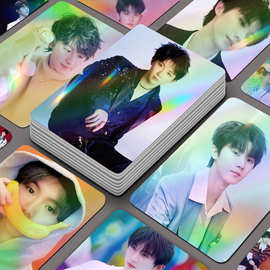 马嘉祺镭射小卡55张自制高颜值高清精美图片圆角不重复双面LOMO卡