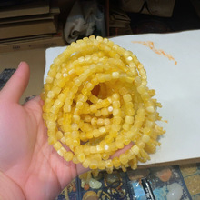 天然蜜蜡满蜜方糖手串 小魔方颜色鲜艳白花满蜜 蜜蜡厂家直销批发
