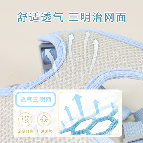 Pet vest traction rope dog cartoon three-dimensional accessories Teddy dog ​​walking rope cat back to prevent breaking away when going out