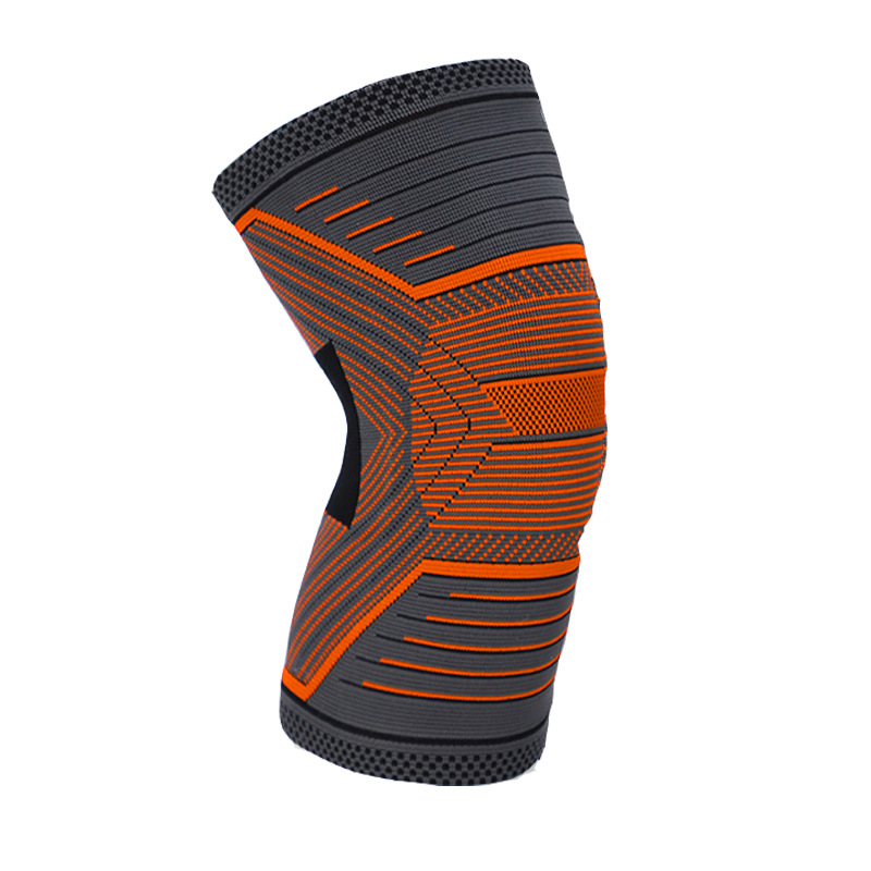 Nuevo rodilla deportiva cuatro lados elástico tejido calentamiento rodilla nylon rodilla para el fabricante de baloncesto de voleibol