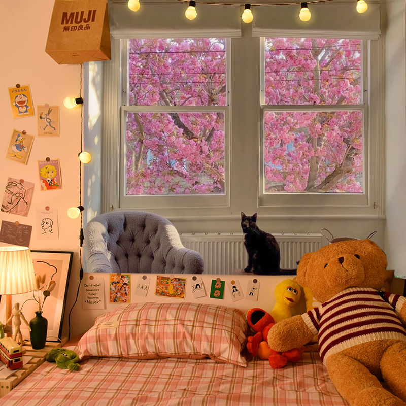 (2개) 가짜 창 교수형 천 기숙사 개조 배경 벽 천 임대 방 장식 반투명 커튼 태피스트리 벽화