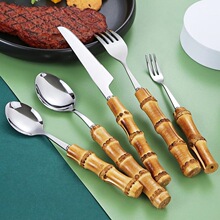 D 18423 Bamboo Handle Cutlery Set ����;���װ �羳ŷ��
