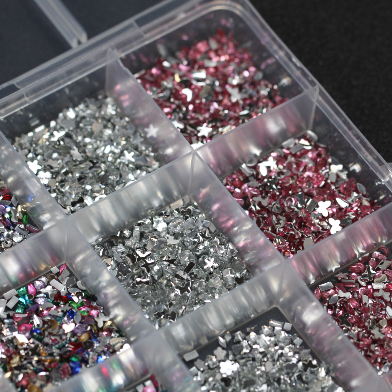 [about 6000 pieces] 24-pack color nail art mini special-shaped nail drill wear nail accessories nail jewelry