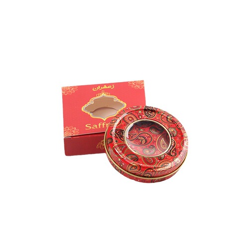 Saffron gift box window tin box cross-border e-commerce Fan Wenhua packaging products box saffron tin box