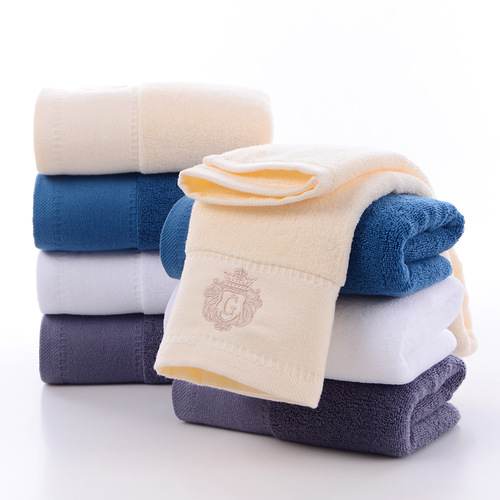 All-cotton thickened soft household face towel, customizable embroidery and printing logo employee welfare advertising gift towel