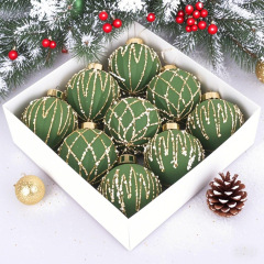 国境を越えた売れ筋の新しいクリスマスデコレーションボールデコレーションペンダントクリスマスパーティー用品植毛クリスマスボールセット