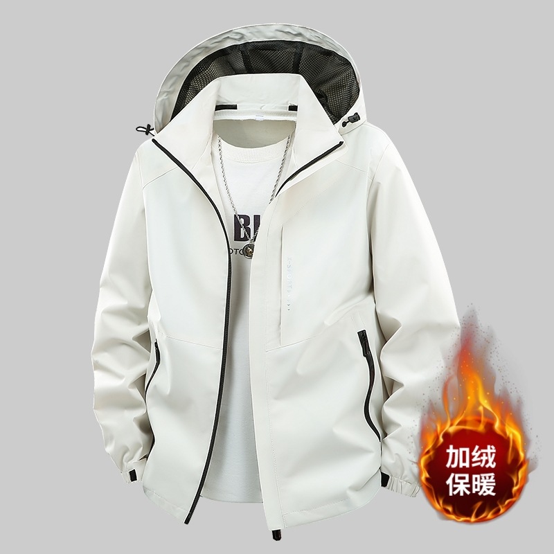 M - 8XL invierno chaqueta de asalto cálida para hombres a prueba de viento y chaqueta deportiva de terciopelo para hombres y mujeres para aumentar la capa superior se puede imprimir image 5