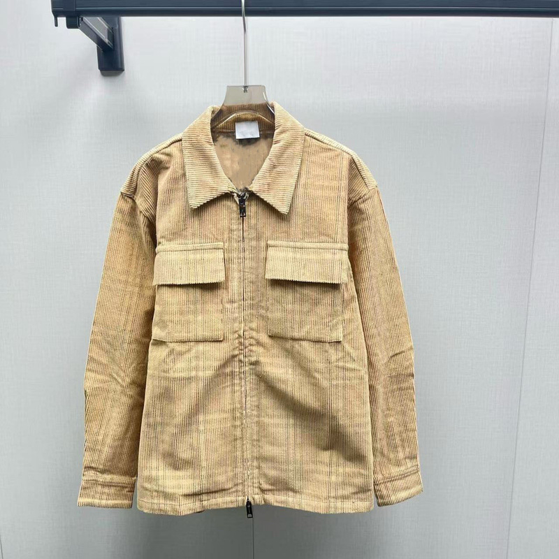 High-Quality 26 New Style Workwear-Style Lapel Shirt Zipper Jacket Retro Striped Multi-Pocket Casual Unisex Jacket High-Quality 26 New Style Workwear-Style Lapel Shirt Zipper Jacket Retro Striped Multi-Pocket Casual Unisex Jacket
