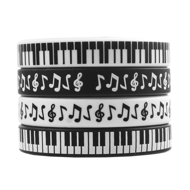 Силиконовый браслет для нот, фортепиано, вдохновляющий модный резиновый подарочный браслет, большая и маленькая музыкальная игрушка для родителей и детей