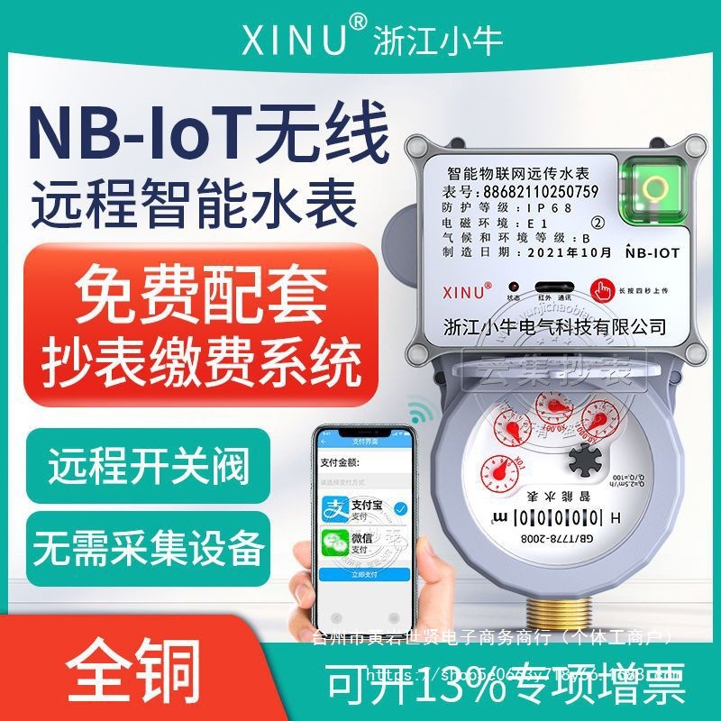 无线远传智能预付费水表 NB-IOT物联网智能水表 家用出租房水表