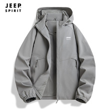 新款品牌蓝色冲锋衣男女三合一户外防风防水徒步登山服外套