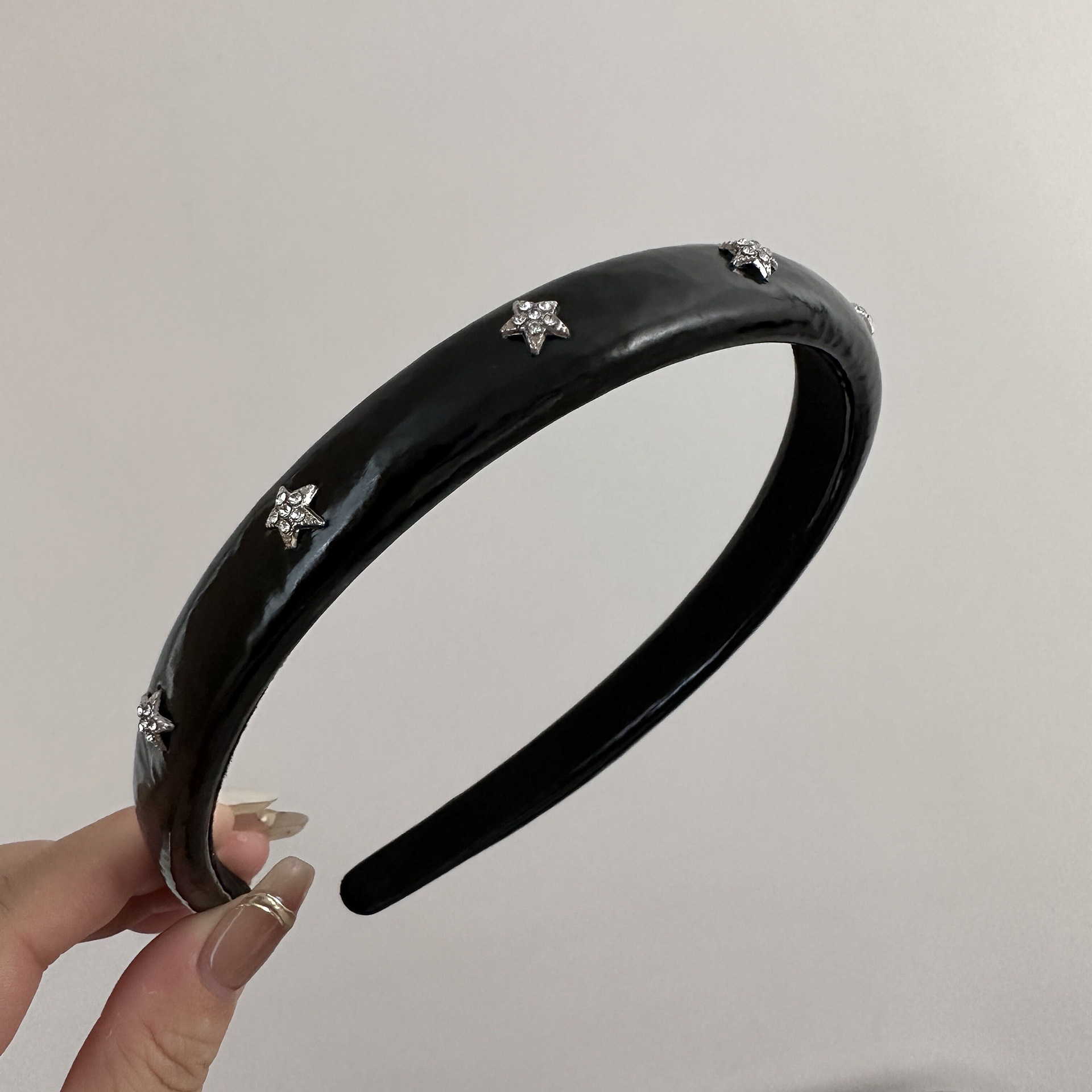 Fascia per capelli con stella della personalità della Corea del Sud per le donne, semplice, per il lavaggio del viso, con bordo stretto, con teschio alto, dolce, temperamento fresco, accessori per capelli_voghion.com