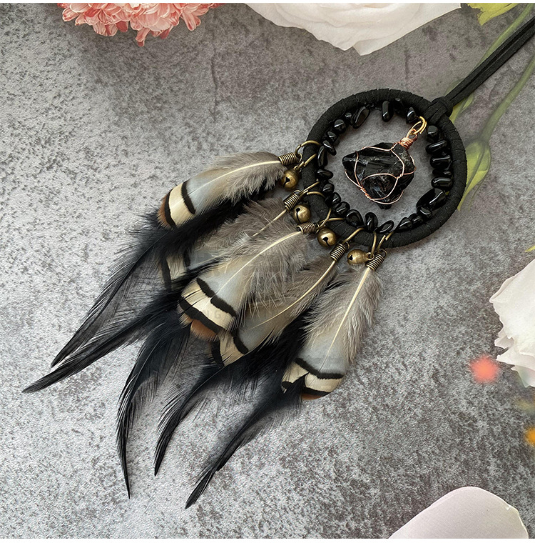 New Simple Retro Style Natural Raw Stone Car Pendant Car Interior Decoration Supplies Car Creative Pendant
