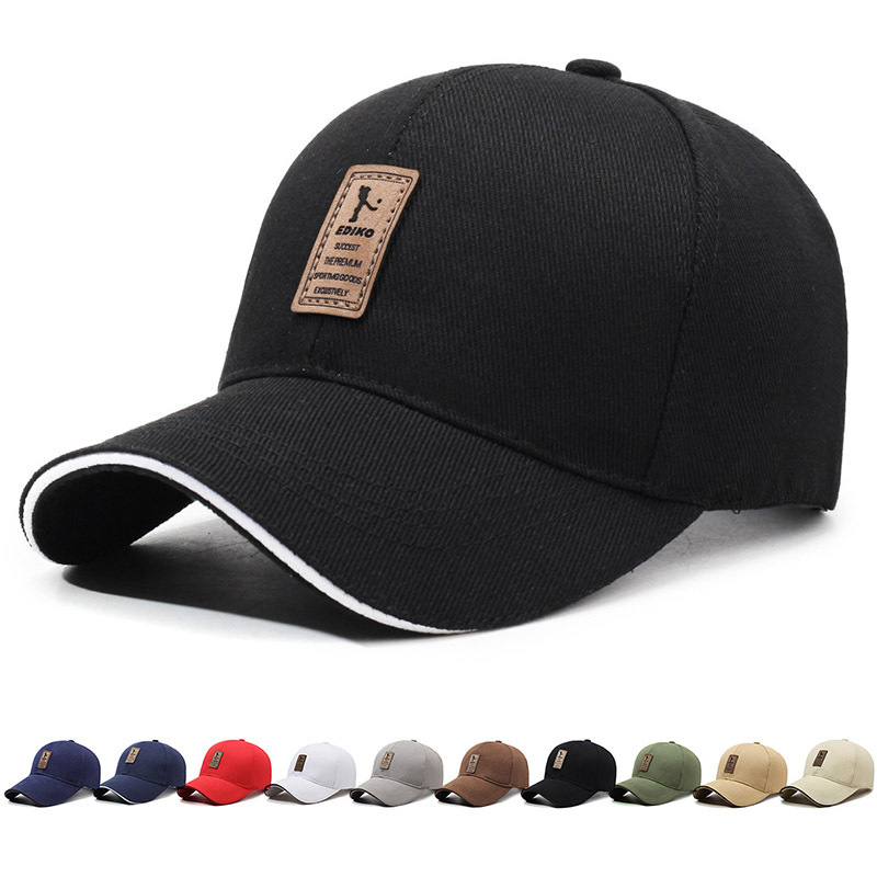 Hat Men's Spring and Summer Baseball Cap Breathable Sweat Absorbing Sports Casual Cap Sunscreen Sun Hat Fishing Cap