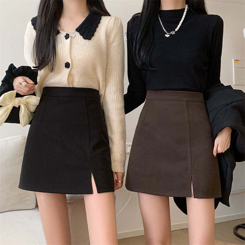 Suede Split Skirt - Style 1