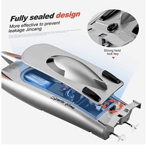 Amazon Supply 2.4GHz Remote Control RC Boat Dual Motor High-Speed Racer Boat Dual-Head Competitive Speed Boat Model Toy