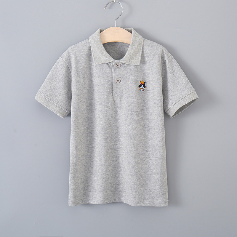 Summer Solid Color Polo Shirt Short-sleeved Student Children's Cotton Lapel T-shirt Foreign Trade T-shirt Polo shirt 0-15 years old Summer Solid Color Polo Shirt Short-sleeved Student Children's Cotton Lapel T-shirt Foreign Trade T-shirt Polo shirt 0-15 years old